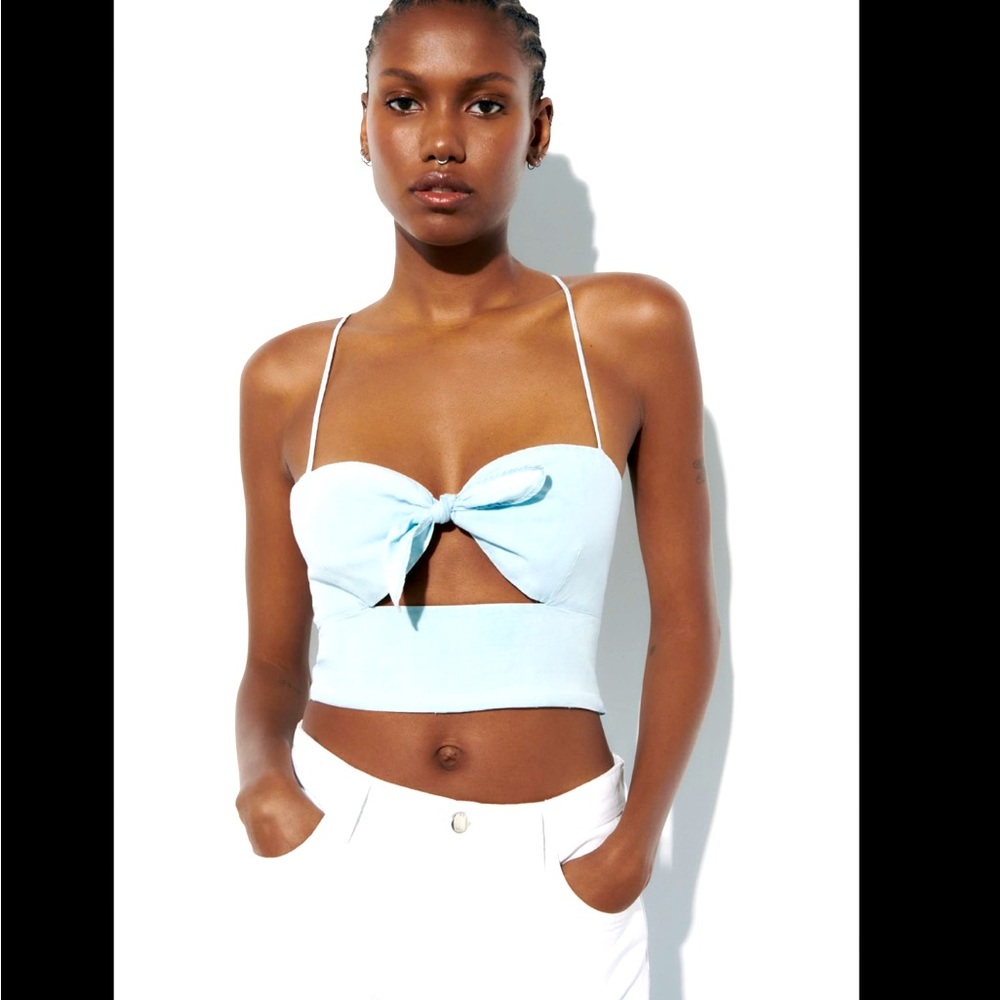 ZARA CROPPED TOP WITH TIE